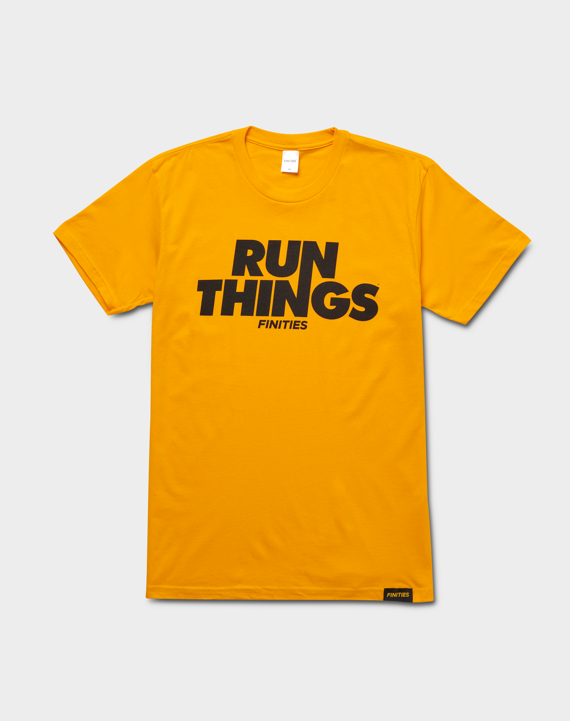 Men's Run Things® Logo T-Shirt in high-quality cotton with screen print graphic and woven label.